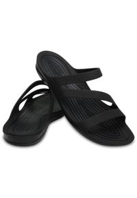 Damskie Klapki basenowe Crocs Swiftwater (W) Black - 203998-060 34-35. Kolor: zielony, wielokolorowy, czarny, brązowy. Materiał: materiał, syntetyk