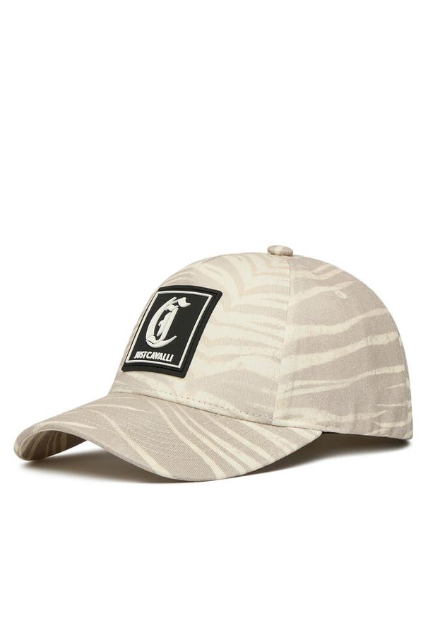 Czapka z daszkiem Just Cavalli. Kolor: beżowy