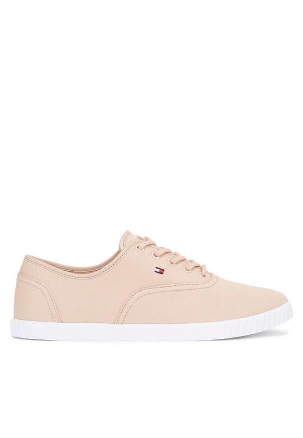 TOMMY HILFIGER - Tommy Hilfiger Tenisówki Canvas Lace Up Sneaker FW0FW07805 Granatowy. Kolor: niebieski