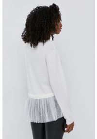 TwinSet - Twinset Sweter z domieszką wełny damski. Okazja: na co dzień. Kolor: beżowy. Materiał: wełna. Długość rękawa: długi rękaw. Długość: długie. Styl: casual #4