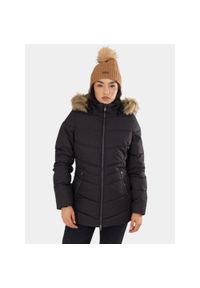 FUNDANGO - Płaszcz Zimowy Damski Fundango Prue. Kolor: czarny. Materiał: puch. Sezon: zima. Sport: turystyka piesza #1