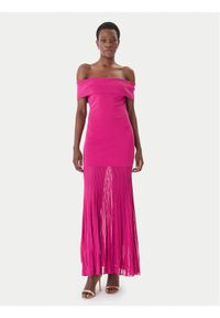 MICHAEL Michael Kors Sukienka dzianinowa MS683HGBFD Różowy Slim Fit. Kolor: różowy. Materiał: syntetyk #1