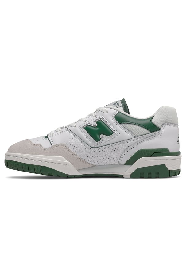 Buty unisex New Balance BB550WT1 – białe. Kolor: biały. Materiał: skóra. Szerokość cholewki: normalna