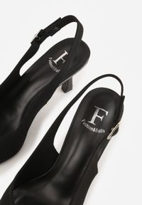 Born2be - Czarne Sandały na Szpilce Ozdobione Plecionką Callaxie. Okazja: na co dzień. Zapięcie: sprzączka. Kolor: czarny. Materiał: jeans. Wzór: aplikacja. Sezon: lato. Obcas: na szpilce. Styl: casual, elegancki, klasyczny, wizytowy #8