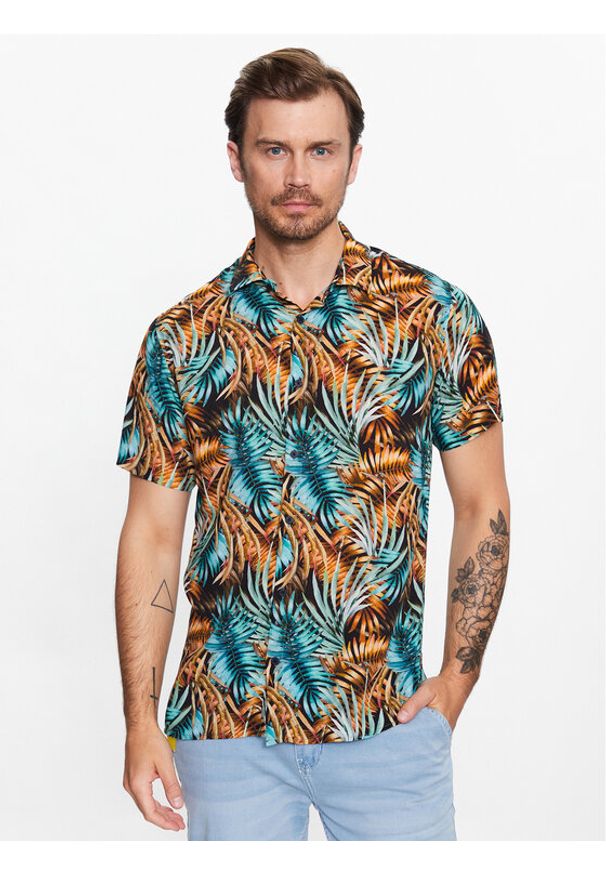 INDICODE Koszula Vikke 20-346 Czarny Regular Fit. Kolor: czarny. Materiał: syntetyk
