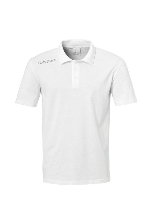 UHLSPORT - Dziecięca koszulka polo Uhlsport Essential Pro. Typ kołnierza: polo. Kolor: biały. Materiał: polar