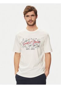 Jack & Jones - Jack&Jones T-Shirt Chill 12248072 Biały Standard Fit. Kolor: biały. Materiał: bawełna