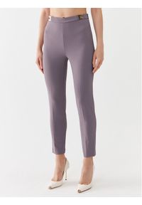 Elisabetta Franchi Spodnie materiałowe PA-005-36E2-V280 Fioletowy Slim Fit. Kolor: fioletowy. Materiał: syntetyk #1