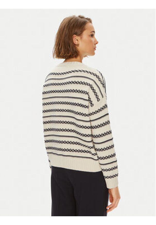 Weekend Max Mara Sweter Foster 2425366151 Beżowy Standard Fit. Kolor: beżowy. Materiał: bawełna, syntetyk