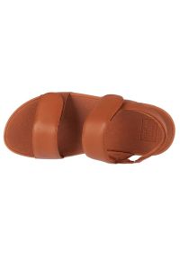 Sandały FitFlop Lulu FV8-592 brązowe. Zapięcie: rzepy. Kolor: brązowy. Materiał: skóra, guma. Sezon: lato