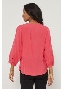 medicine - Medicine bluzka damska kolor różowy wzorzysta. Okazja: na co dzień. Kolor: różowy. Styl: casual