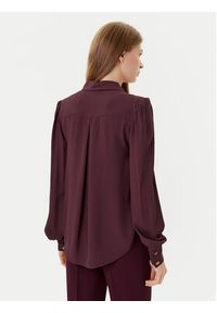 TwinSet - TWINSET Bluzka 252TP2291 Bordowy Loose Fit. Kolor: czerwony. Materiał: wiskoza #3