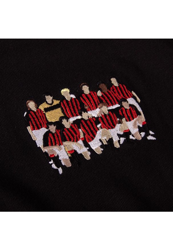 COPA FOOTBALL - Bluza dla dorosłych Haftowana Drużyna AC Milan Coppa 2003 - Czarny. Kolor: czarny. Wzór: haft. Sezon: lato. Styl: sportowy