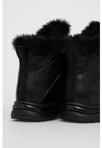 Calvin Klein - Śniegowce skórzane. Nosek buta: okrągły. Zapięcie: sznurówki. Kolor: czarny. Materiał: skóra #4