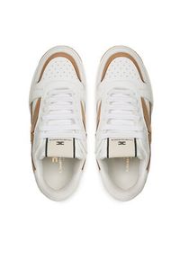 Elisabetta Franchi Sneakersy SA-61H-31E2-V300 Biały. Kolor: biały. Materiał: skóra #4
