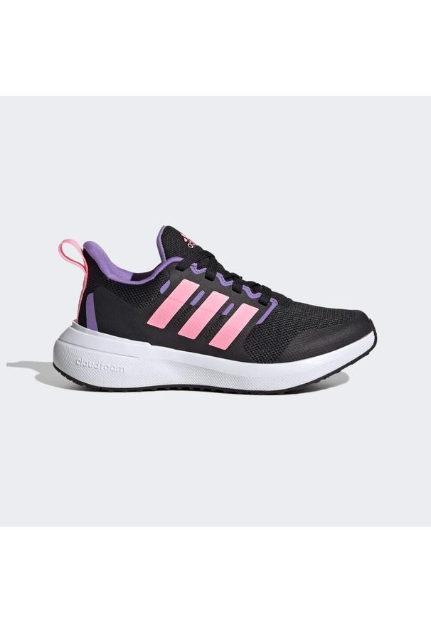 Adidas - Buty dziecięce do biegania FortaRun 2.0 Cloudfoam Lace Shoes. Kolor: wielokolorowy, różowy, czarny, fioletowy. Materiał: materiał. Model: Adidas Cloudfoam