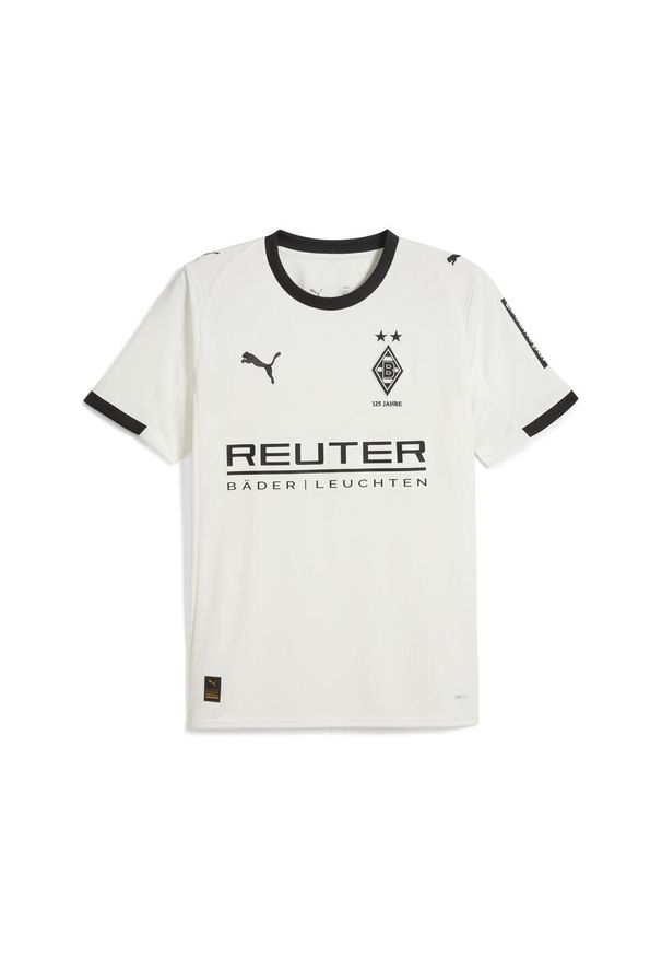 Puma - Męska koszulka domowa Borussia Mönchengladbach 25/26 PUMA Warm White Black. Kolor: czarny, biały, wielokolorowy. Sezon: lato