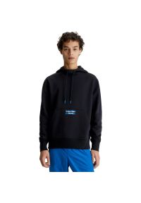 Bluza z kapturem Calvin Klein Logo Hoodie, Mężczyźni. Typ kołnierza: kaptur. Kolor: czarny. Materiał: materiał, bawełna #1