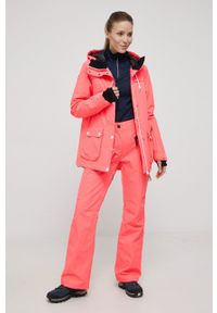 Colourwear Kurtka damska kolor pomarańczowy. Typ kołnierza: kaptur. Kolor: pomarańczowy. Materiał: tkanina, materiał. Wzór: gładki #6