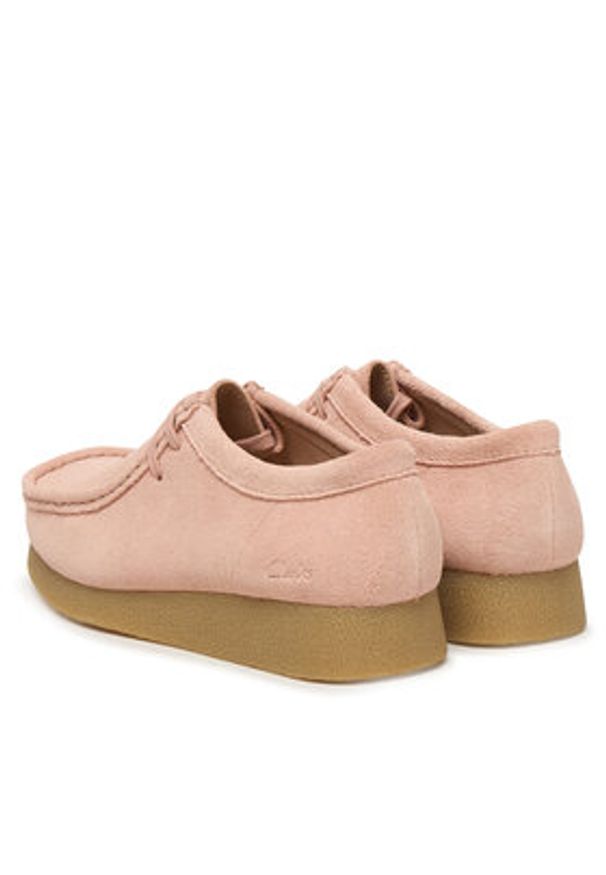 Clarks Półbuty WallabeeEVOSh 26186342 Różowy. Kolor: różowy. Materiał: skóra, zamsz