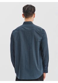 Pako Lorente - PAKO LORENTE - Czarna koszula męska wzór geometryczny. Kolor: czarny. Materiał: bawełna. Długość rękawa: długi rękaw. Długość: długie. Wzór: geometria. Sezon: jesień #8