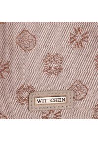 Wittchen - Damska listonoszka z tkaniny w logo z suwakiem. Kolor: beżowy. Materiał: skórzane. Styl: sportowy, casual, elegancki #5