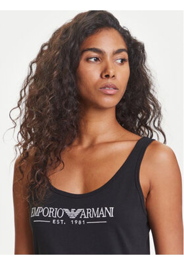 Emporio Armani Underwear Sukienka codzienna EW000494 AF10881 UC001 Czarny Regular Fit. Okazja: na co dzień. Kolor: czarny. Materiał: bawełna. Typ sukienki: proste. Styl: casual
