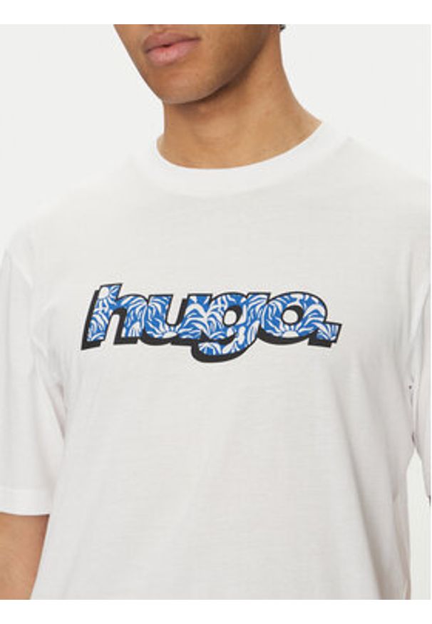Hugo - HUGO T-Shirt Nugibol 50542932 Biały Regular Fit. Kolor: biały. Materiał: bawełna