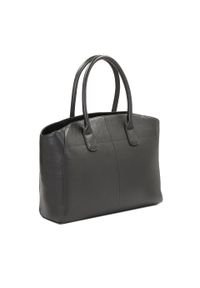 Kazar - Czarna wizytowa torebka damska z licowej skóry. Kolor: czarny. Materiał: skórzane. Styl: wizytowy #4