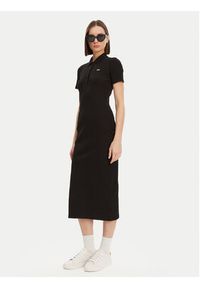 Lacoste Sukienka codzienna EF9622 Czarny Slim Fit. Okazja: na co dzień. Kolor: czarny. Materiał: bawełna. Typ sukienki: proste. Styl: casual #4