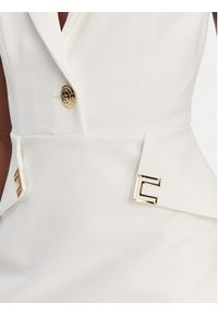 Elisabetta Franchi Sukienka koktajlowa AB-924-61E2-V520 Biały Regular Fit. Kolor: biały. Materiał: syntetyk. Styl: wizytowy #2