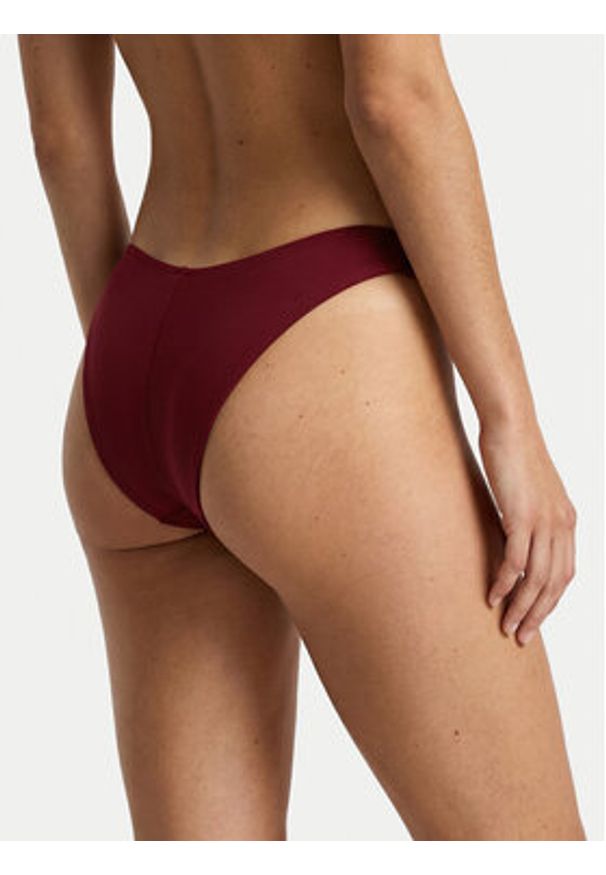 Guess Dół od bikini E6GO11 KF590 Bordowy. Kolor: czerwony. Materiał: syntetyk