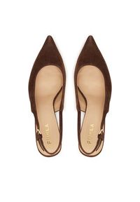 Furla Szpilki Aria Slingback YL591FA C10000 CN 2460S Brązowy. Kolor: brązowy. Materiał: skóra, zamsz. Obcas: na szpilce #2