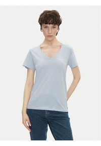 Pepe Jeans T-Shirt Macy PL506051 Niebieski Regular Fit. Kolor: niebieski. Materiał: bawełna