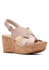 Clarks Sandały Rose Erin 26171308 Beżowy. Kolor: beżowy. Materiał: zamsz, skóra #7