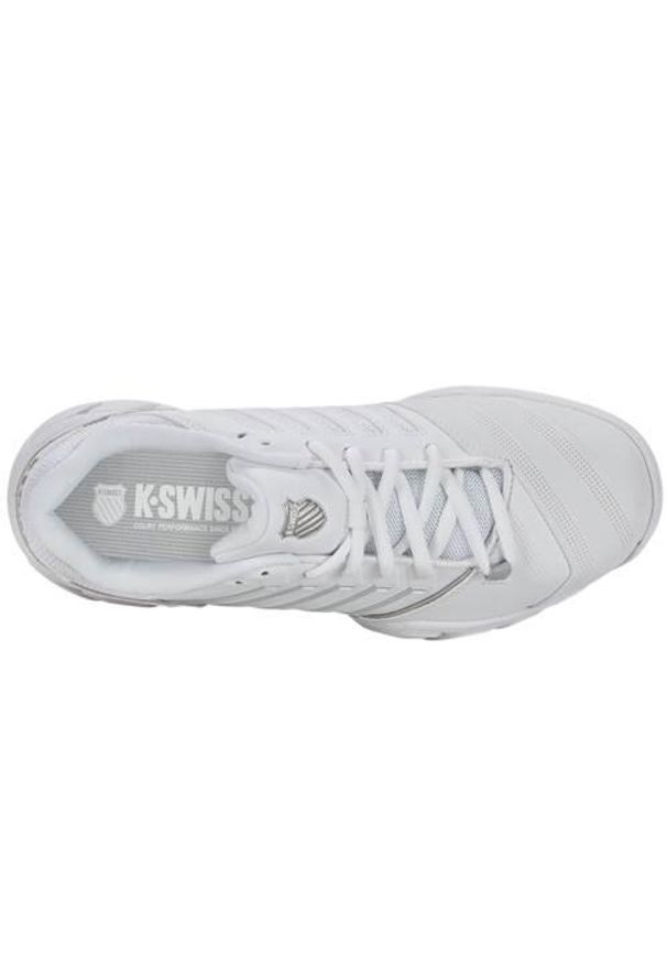 Buty do chodzenia damskie K-Swiss Bigshot Light 4 Indoor. Zapięcie: sznurówki. Kolor: biały, wielokolorowy. Materiał: materiał, syntetyk. Szerokość cholewki: normalna. Sport: turystyka piesza