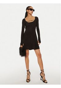 Versace Jeans Couture Sukienka codzienna 77HAO922 J0007 Czarny Slim Fit. Okazja: na co dzień. Kolor: czarny. Materiał: wiskoza. Typ sukienki: proste. Styl: casual #3