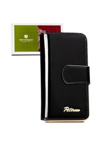 Portfel damski Peterson PTN LJ-76116 czarny. Kolor: czarny. Materiał: skóra, lakier