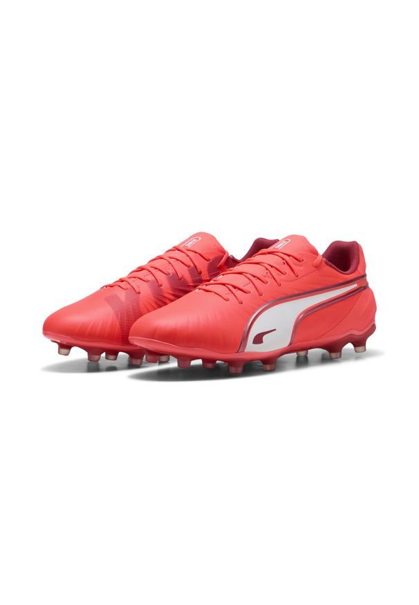 Puma - Buty piłkarskie KING MATCH FG/AG PUMA Glowing Red White Fire. Kolor: biały, czerwony, wielokolorowy. Sport: piłka nożna