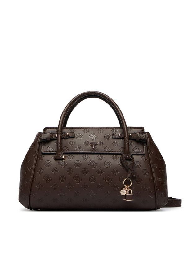Guess Torebka Diana HWPD97 27060 Brązowy ciemny. Kolor: brązowy. Materiał: skórzane