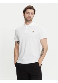 Moose Knuckles Polo Everett M34MT712G Biały Regular Fit. Typ kołnierza: polo. Kolor: biały. Materiał: bawełna