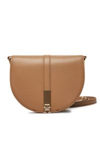 TOMMY HILFIGER - Tommy Hilfiger Torebka Heritage Saddle Bag AW0AW17164 Brązowy. Kolor: brązowy. Materiał: skórzane