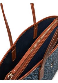 TOMMY HILFIGER - Tommy Hilfiger Torebka Th Monoplay Leather Mini Tote AW0AW17415 Granatowy. Kolor: niebieski. Materiał: skórzane