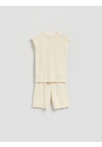 Reserved - Bawełniany komplet - złamana biel. Materiał: bawełna #1