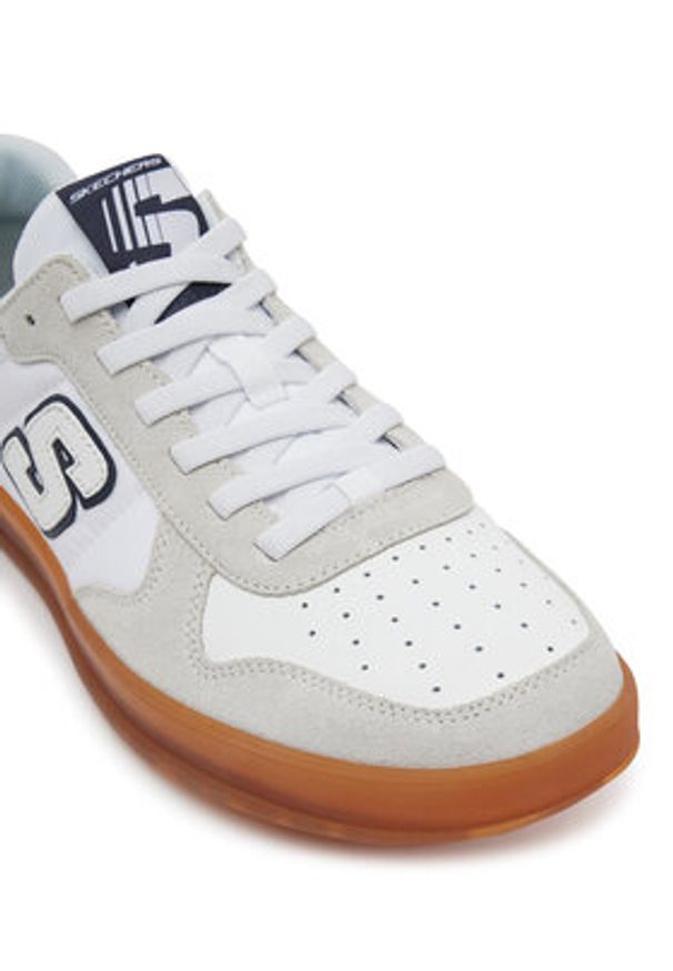 skechers - Skechers Sneakersy New Wave Cup-Calven 210961/OFWT Biały. Kolor: biały. Materiał: skóra