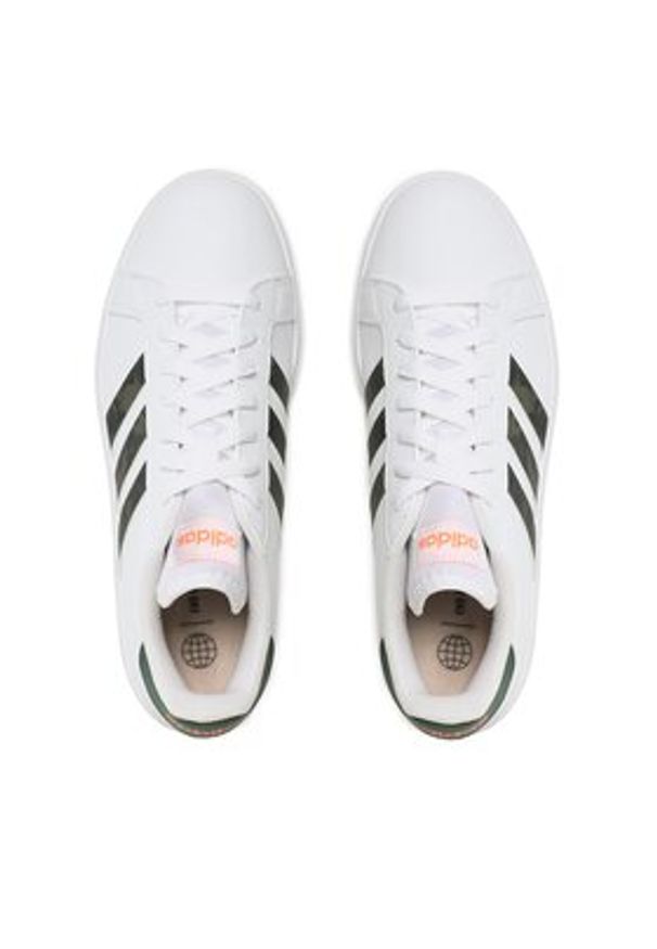 Adidas - adidas Sneakersy Grand Court Base 2.0 HR0234 Biały. Kolor: biały. Materiał: skóra