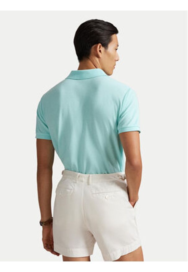 Polo Ralph Lauren Polo 710536856500 Turkusowy Slim Fit. Typ kołnierza: polo. Kolor: turkusowy. Materiał: bawełna