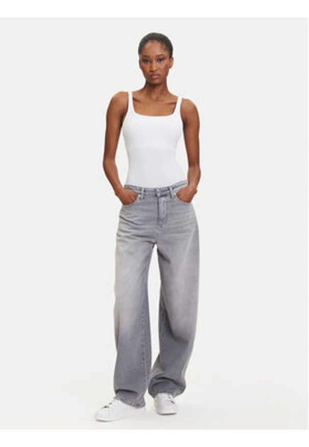 Hunkemöller Body 302039 Biały Slim Fit. Kolor: biały. Materiał: bawełna