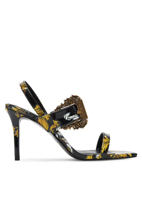 Versace Jeans Couture Sandały 78VA3S71 Czarny. Kolor: czarny. Materiał: skóra
