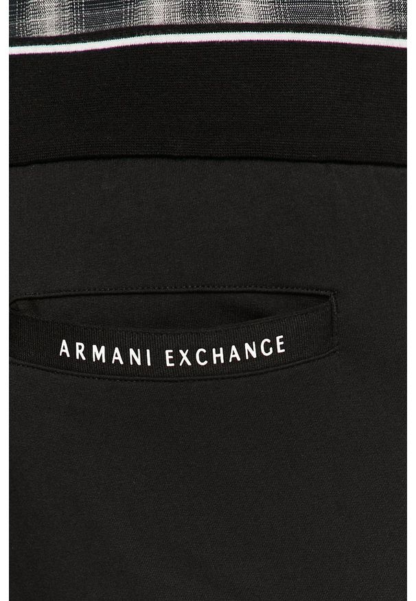 Armani Exchange - Spodnie. Kolor: czarny
